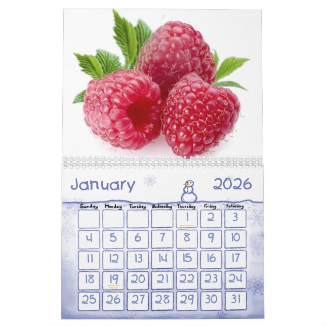 Fruit and Food Calender 23 Calendar (Jan 2026)
