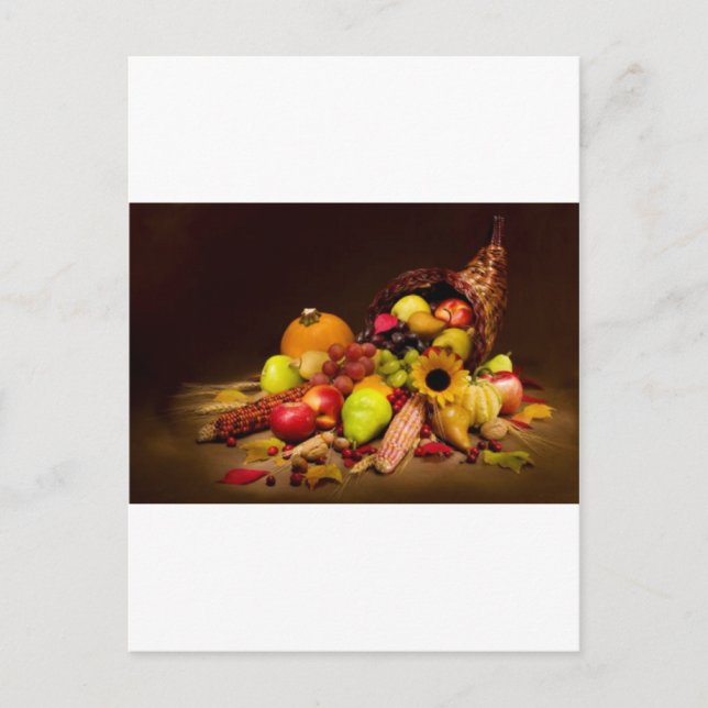 fruit and gourd cornucopia postcard (Front)