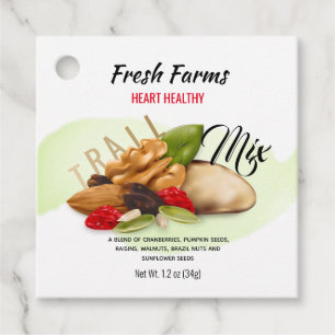 Fruit and Nut Snack Trail Mix Canning Favour Tags