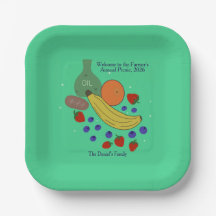 Fruit and Oil 7-inch Event Plates