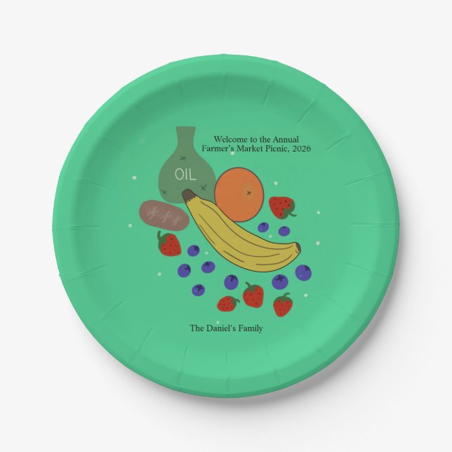 Fruit and Oil 7-inch Event Plates (Front)