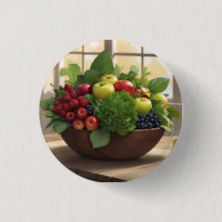 Fruit and Vegetable 3 Cm Round Badge
