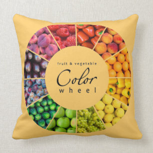Fruit and vegetable colour wheel (12 colours) cushion
