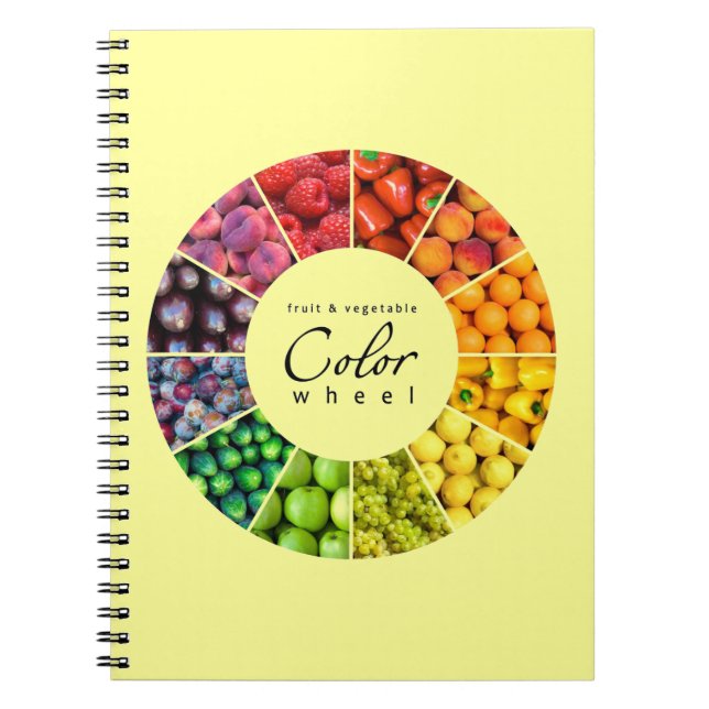 Fruit and vegetable colour wheel (12 colours) notebook (Front)