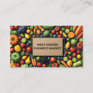 Fruit and Vegetable Farmer's Market CSA Business Card