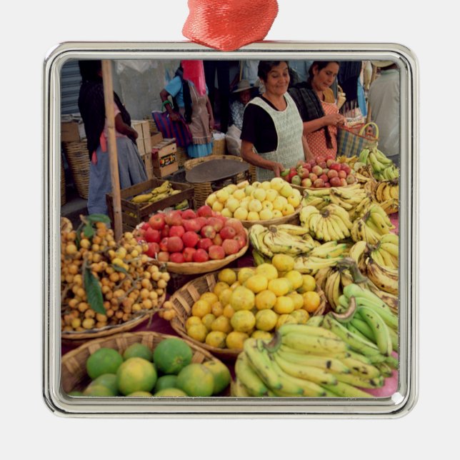 Fruit and vegetable stall metal tree decoration (Front)