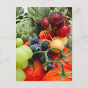 Fruit and Vegetables Postcard