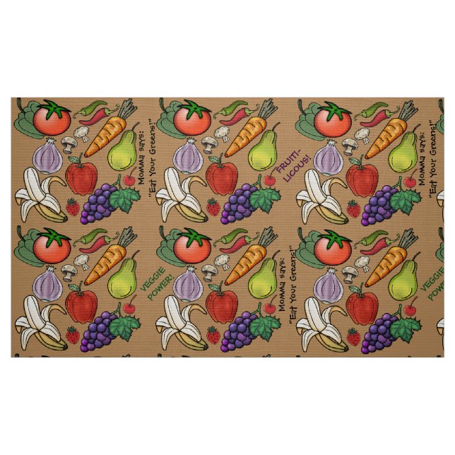 Fruit and Veggie Lovers Fabric (Fat Quarter)