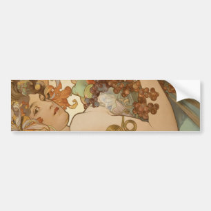 Fruit (Art Nouveau) (Female Portrait) (Fruits) Bumper Sticker