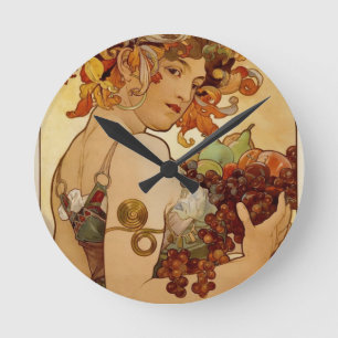 Fruit - Autumn 1897 Round Clock