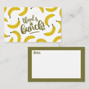 Fruit Banana Yellow Cute Thank You Card 