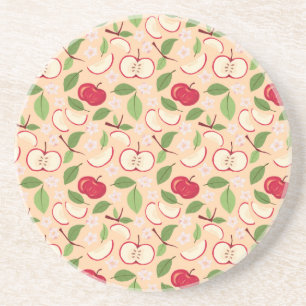 Fruit Basket Pattern Collection - Apples  Coaster
