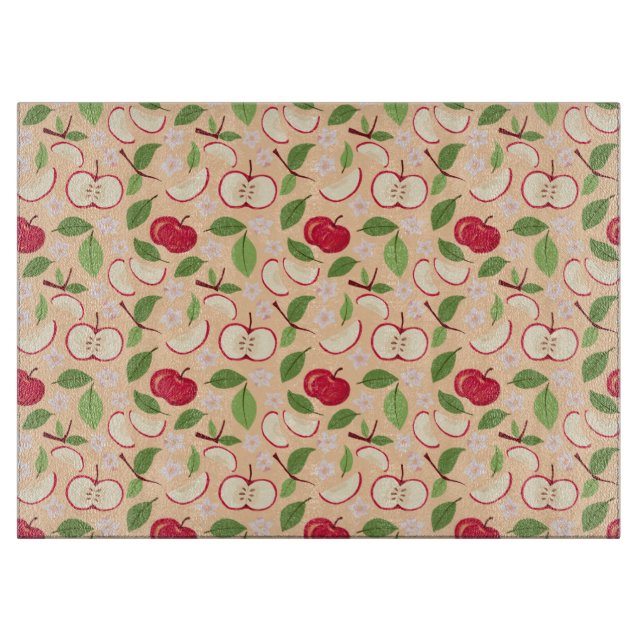 Fruit Basket Pattern Collection - Apples Cutting Board (Front)