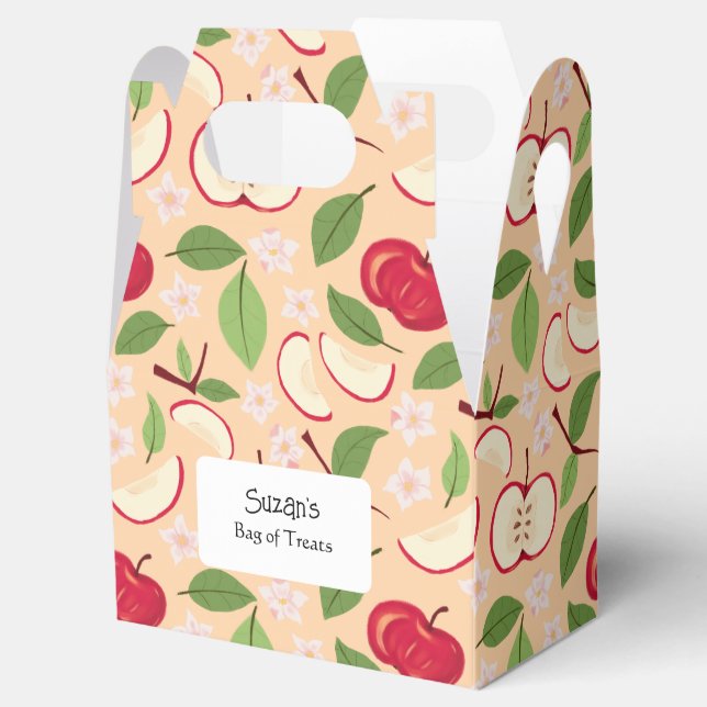 Fruit Basket Pattern Collection - Apples Favour Box (Opened)