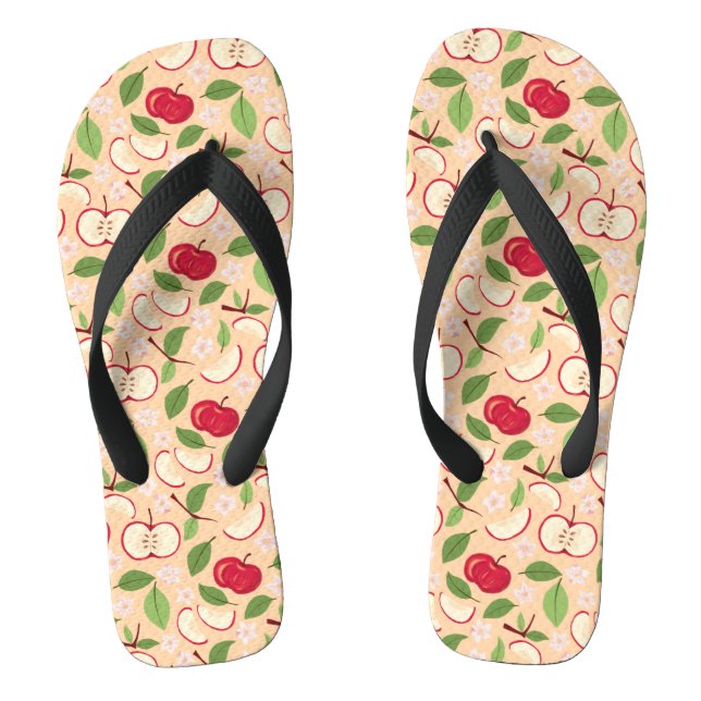 Fruit Basket Pattern Collection - Apples Jandals (Footbed)
