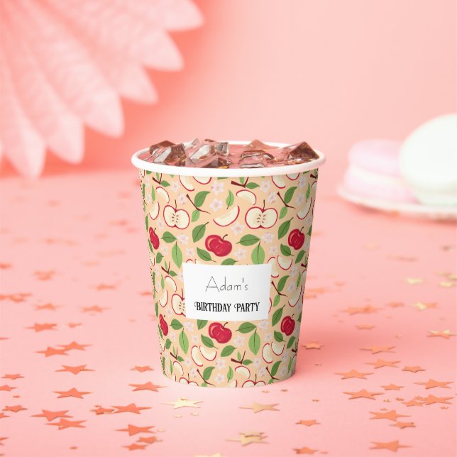 Fruit Basket Pattern Collection - Apples Paper Cups (Insitu)