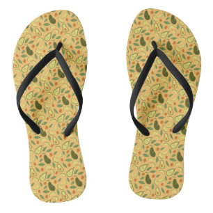 Fruit Basket Pattern Collection - Avocado Jandals