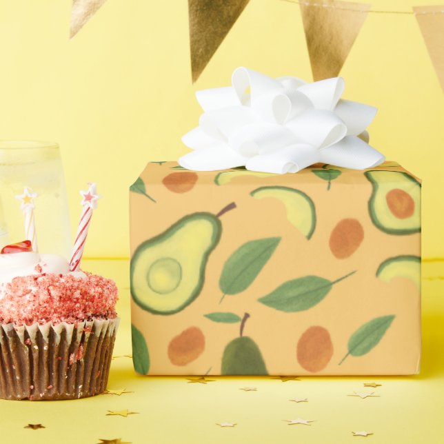 Fruit Basket Pattern Collection - Avocado Wrapping Paper (Birthday Party)
