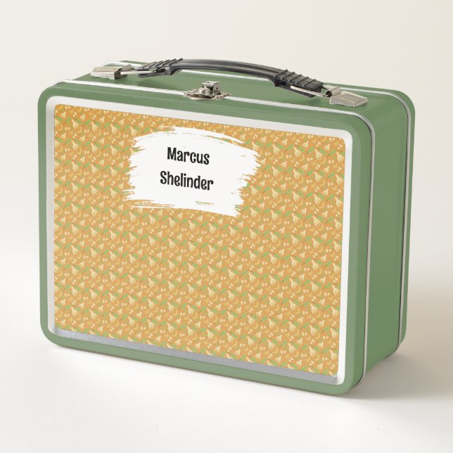 Fruit Basket Pattern Collection - Banana Metal Lunch Box (Front)