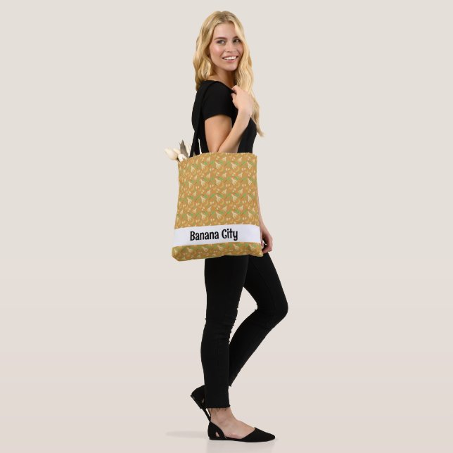 Fruit Basket Pattern Collection - Banana Tote Bag (On Model)