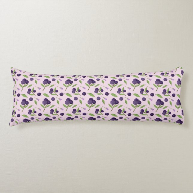 Fruit Basket Pattern Collection - Blueberries Body Cushion (Front)