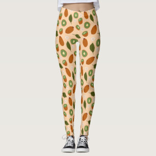 Fruit Basket Pattern Collection - Kiwi Leggings