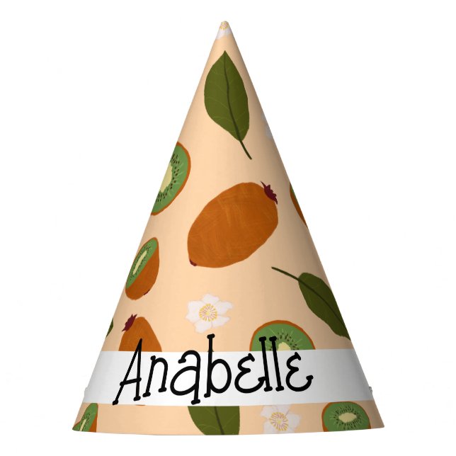 Fruit Basket Pattern Collection - Kiwi Party Hat (Front)