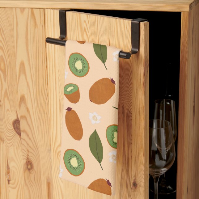 Fruit Basket Pattern Collection - Kiwi Tea Towel (Thirds Fold)