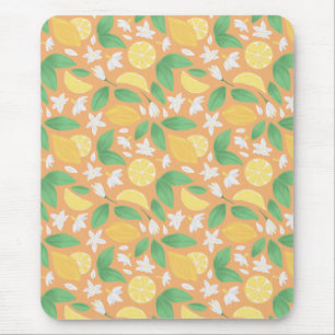 Fruit Basket Pattern Collection - Lemon Mouse Pad