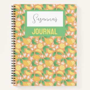 Fruit Basket Pattern Collection - Lemon Notebook