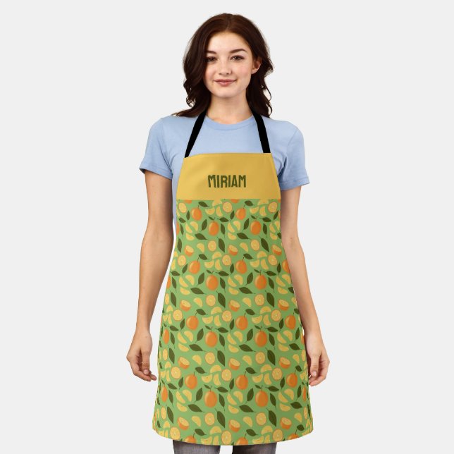 Fruit Basket Pattern Collection - Oranges Apron (Worn)