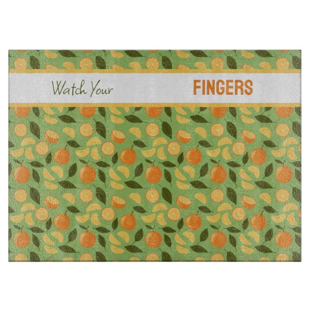 Fruit Basket Pattern Collection - Oranges Cutting Board (Front)