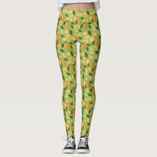 Fruit Basket Pattern Collection - Oranges Leggings