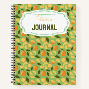 Fruit Basket Pattern Collection - Oranges Notebook
