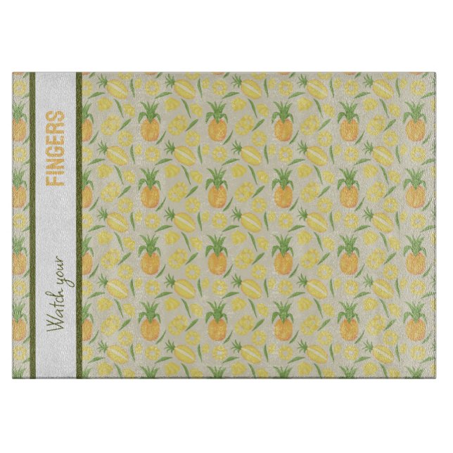 Fruit Basket Pattern Collection - Pineapples Cutting Board (Front)