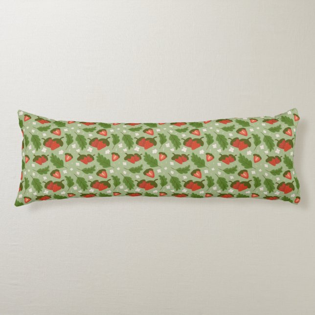 Fruit Basket Pattern Collection - Strawberries Body Cushion (Front)