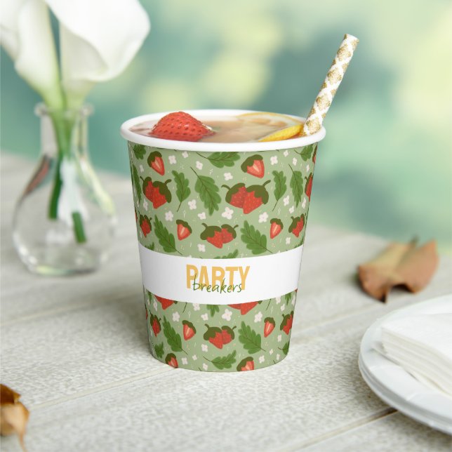 Fruit Basket Pattern Collection - Strawberries Paper Cups (Insitu)
