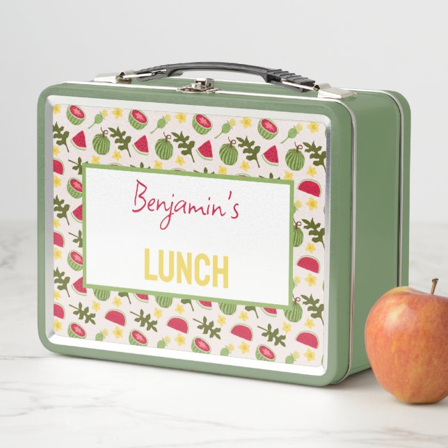 Fruit Basket Pattern Collection - Watermelon Metal Lunch Box (In Situ)
