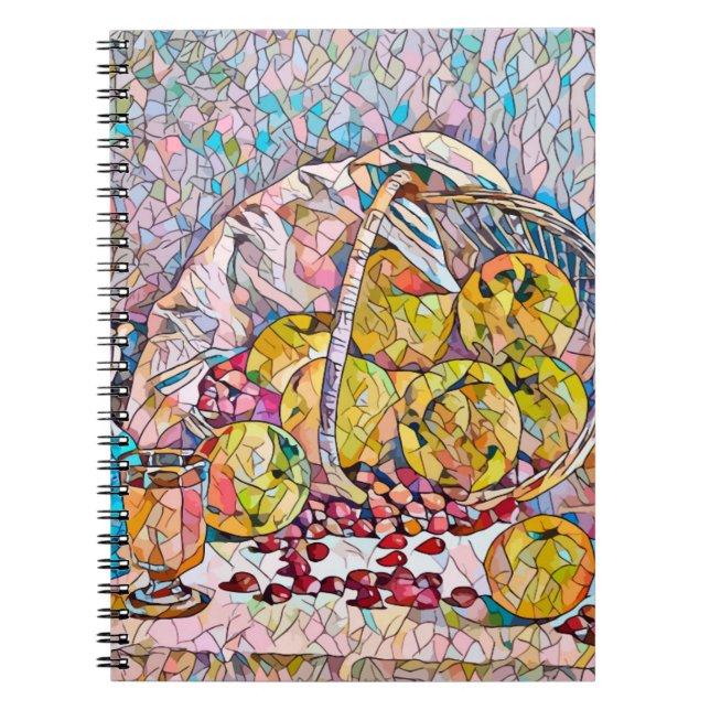Fruit Basket Pitcher food still life Abstract art  Notebook (Front)