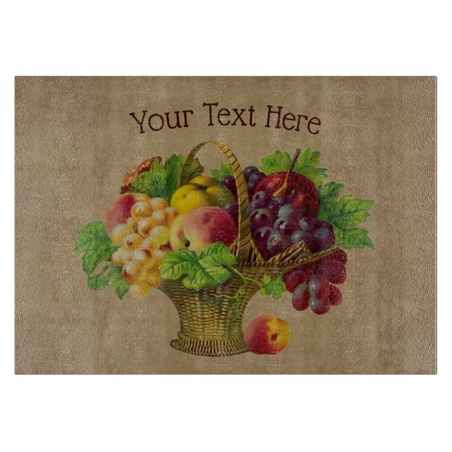 Fruit Basket Vintage Art Personalised   Cutting Board (Front)