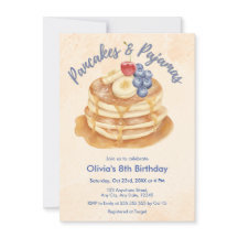 Fruit Blueberry Pancakes & Pyjamas 8th Birthday   
