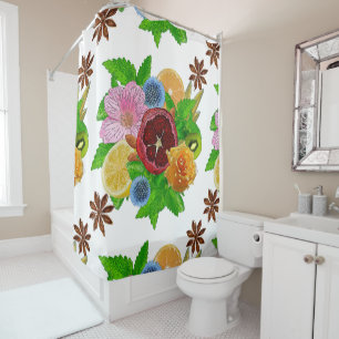 Fruit bouquet. shower curtain
