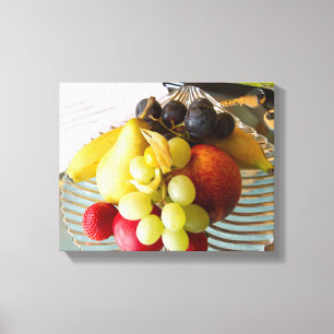Fruit Bowl Stretched Canvas Print
