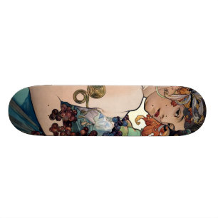 Fruit by Alfons Mucha 1897 Skateboard