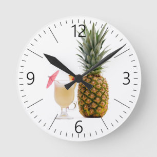 Fruit cocktail round clock