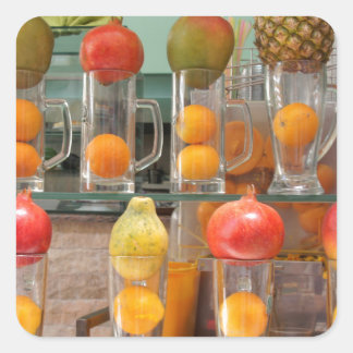 fruit cocktail square sticker