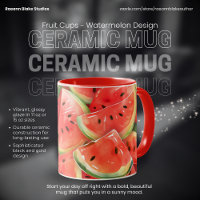 Fruit Cups - Watermelon Design Ceramic Mug