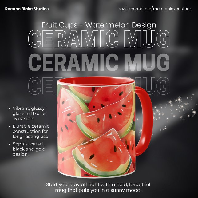 Fruit Cups - Watermelon Design Ceramic Mug (Creator Uploaded)
