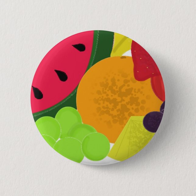Fruit Explosion 6 Cm Round Badge (Front)