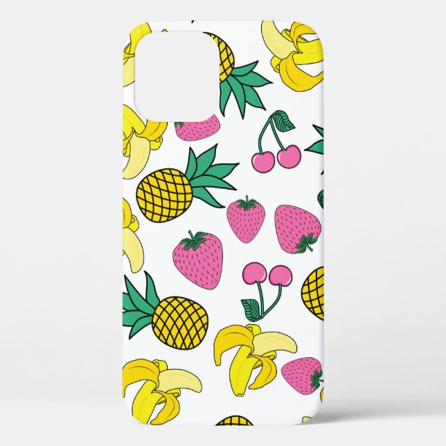 Fruit Fiesta: Bananas, Pineapples, Strawberries Case-Mate iPhone Case (Back)